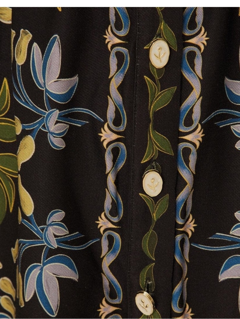 Farm Rio Black Winter Garden Mini Dress Long Sleeves - Picture 6 of 13